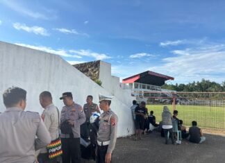 Polres Pasangkayu Kawal Ketat Turnamen Bupati Cup IX 2025, Laga Three I Britama FC vs Buana Tani FC Berakhir 0–1