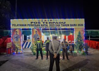 Apel Malam Ops Lilin Marannu 2025, Pos Pam Terpadu Bundaran Smart Polres Pasangkayu Tingkatkan Kesiapsiagaan Personel