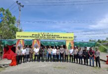 Tim Wasops Itwasda Polda Sulbar Lakukan Pengecekan Pos Pam dan Pos Terpadu Operasi Lilin Marano 2025