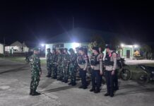 Personel Polres Pasangkayu Bersama TNI dan Instansi Terkait Intensifkan Patroli Pengamanan Malam Pergantian Tahun