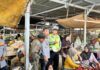Sat Lantas Polres Pasangkayu Gencarkan Operasi Keselamatan Marano di Pasar Smart, Edukasi Warga Pentingnya Helm SNI