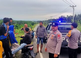 Kapolsek Pasangkayu Pimpin Patroli Subuh Ramadan, Pastikan Jalan Trans Sulawesi Aman Balap Liar