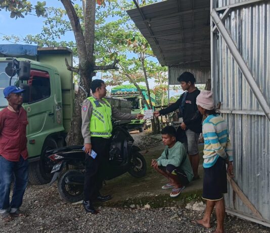 Sat Lantas Polres Pasangkayu Gelar Binluh dan Sambang Unit Kamsel, Tekankan Tertib Berlalu Lintas