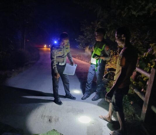 Unit Gakkum Sat Lantas Polres Pasangkayu Tangani Laka Lantas di Tikke Raya, Satu Korban Meninggal Dunia