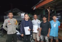 Bhabinkamtibmas Polsek Bambalamotu Gerak Cepat Mediasi Pengendara yang Terlibat Kecelakaan, Diselesaikan Secara Kekeluargaan