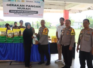 Polres Pasangkayu Gelar Bazar Pangan Murah Serentak, Bantu Warga Penuhi Kebutuhan Jelang Idul Fitri