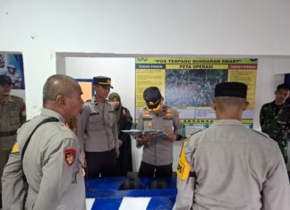 Pos Terpadu Bundaran Smart Pasangkayu Terima Kunjungan Was Ops Polda Sulbar dalam Rangka Operasi Ketupat Marano 2026