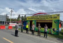 Jelang Idulfitri, Personel Pos Pam Sarjo Siaga Penuh Lewat Apel Pagi Operasi Ketupat Marano 2026