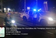 Blue Light Patrol Polres Pasangkayu, Aksi Malam Hari Jaga Kamtibmas Tetap Kondusif