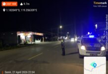 Aksi Blue Light Patrol, Satlantas Pasangkayu Cegah Kejahatan di Malam Hari