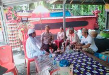 Bhabinkamtibmas Polsek Sarudu Sambangi Pura Dangka Sakti, Ajak Warga Jaga Kamtibmas Jelang Perayaan Ulang Tahun Pura