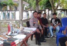 Pengamanan Maksimal Polsek Sarudu, Ibadah Jumat Agung di Gereja Santo Yohanes Pembaptis Berlangsung Aman dan Khidmat