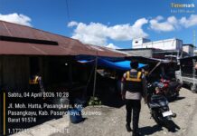 Sasar Alfamidi hingga Pasar Tumpah, Patroli Pagi Sat Samapta Polres Pasangkayu Perkuat Keamanan