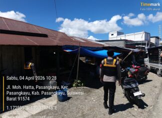 Sasar Alfamidi hingga Pasar Tumpah, Patroli Pagi Sat Samapta Polres Pasangkayu Perkuat Keamanan