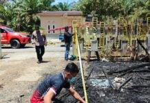 Polsek Pasangkayu Gerak Cepat Tangani Peristiwa Kebakaran 1 Unit Rumah di Dusun Salu Balo, Kecamatan Tikke Raya