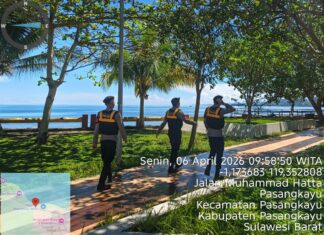 Jaga Kamtibmas Tetap Kondusif, Sat Samapta Polres Pasangkayu Rutin Patroli di Area Publik