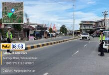 Patroli Rutin Jelang Akhir Pekan, Sat Lantas Polres Pasangkayu Pastikan Kamtibmas Kondusif