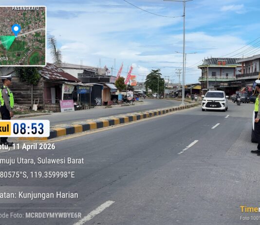 Patroli Rutin Jelang Akhir Pekan, Sat Lantas Polres Pasangkayu Pastikan Kamtibmas Kondusif