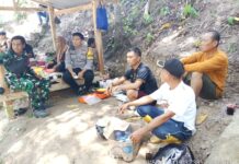 Bhabinkamtibmas Polsek Bambalamotu Lakukan Pemantauan Objek Wisata Batu Alam Kalukunangka