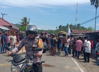 Sentuhan Humanis Polri, Pengawalan Jenazah di Bambalamotu Berjalan Aman dan Kondusif