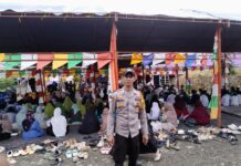 Bhabinkamtibmas Polsek Pasangkayu Amankan Isthiqosa Akbar dan Peresmian Gedung Baru Pesantren Abuhurairah
