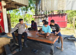 Bhabinkamtibmas Polsek Sarudu Sambang Warga, Ajak Jaga Kamtibmas Dan Wsepada Bencana