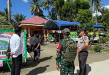 Personel Polsek Pasangkayu Hadiri Pemakaman Militer Kopda Anumerta Jefri,