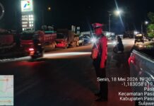 Tingkatkan Keamanan Lalu Lintas, Satlantas Polres Pasangkayu Gelar Operasi Blue Light Patroli