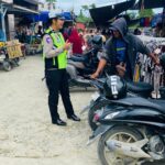 Unit Kamsel Satlantas Polres Pasangkayu Gencar Sosialisasi Tertib Berlalu Lintas di Pusat Keramaian