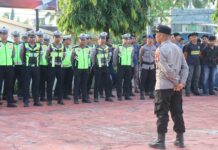 Kabag Ops Pimpin Apel Kesiapan Pengamanan Malam Takbiran Idul Adha 1447 H di Polres Pasangkayu
