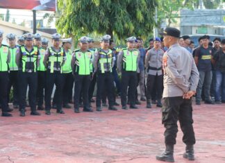 Kabag Ops Pimpin Apel Kesiapan Pengamanan Malam Takbiran Idul Adha 1447 H di Polres Pasangkayu