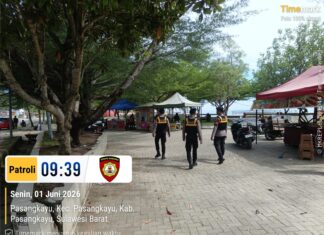 Hadir di Tengah Masyarakat, Sat Samapta Polres Pasangkayu Jaga Kamtibmas Tetap Kondusif