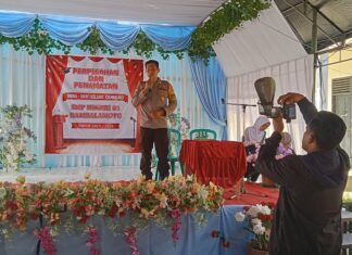 Bhabinkamtibmas Hadiri Perpisahan dan Penamatan Siswa Kelas IX SMPN 1 Bambalamotu, Wujud Dukungan Polri terhadap Dunia Pendidikan