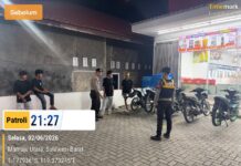 Patroli Malam Sat Samapta Polres Pasangkayu, Wujud Nyata Ciptakan Rasa Aman di Tengah Masyarakat