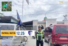 Jaga Kekhusyukan Jamaah, Satlantas Polres Pasangkayu Intensifkan Patroli Sholat Jumat