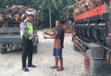 Satlantas Polres Pasangkayu Gencarkan Sosialisasi Keselamatan, Sopir Truk Sawit Diajak Tertib Muatan dan Cegah ODOL
