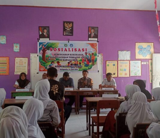 Lindungi Generasi Bangsa, Bhabinkamtibmas Polsek Baras Edukasi Siswa SD Cegah Kekerasan dan Pelecehan Anak