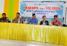 Bhabinkamtibmas Hadiri Lokakarya Tri Bulanan Puskesmas Duripoku, Wujud Sinergi Polri Dukung Pelayanan Kesehatan Masyarakat.