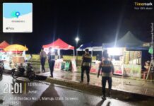 Hujan Bukan Halangan, Polisi Tetap Hadir Jaga Pasangkayu Tetap Aman
