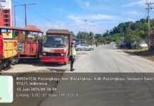 Patroli Rutin Satlantas Polres Pasangkayu, Wujudkan Kamseltibcar Lantas Dan Pelayanan Prima Kepada Masyarakat