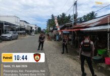 Saat Warga Mulai Beraktivitas, Sat Samapta Polres Pasangkayu Sudah Lebih Dulu Jaga Keamanan