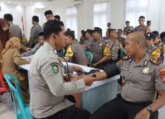 Wujud Kepedulian Terhadap Kesehatan Personel, Polres Pasangkayu Gelar Pemeriksaan Kesehatan dan Skrining TBC