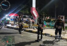 Patroli Malam Sat Samapta Polres Pasangkayu, Polisi Persempit Ruang Gerak Pelaku Kejahatan