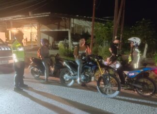 Polres Pasangkayu Tertibkan Knalpot Brong, 10 Sepeda Motor Diamankan dalam Patroli Malam