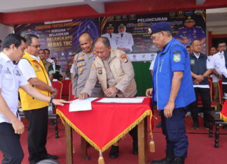 Perkuat Sinergi Lintas Instansi, Wakapolres Pasangkayu Hadiri Penandatanganan MoU dan Simulasi Terpadu SiGap65DamkarMat