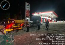 Patroli Malam Sat Samapta Polres Pasangkayu, Ciptakan Rasa Aman di Sejumlah Titik Rawan