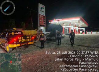 Patroli Malam Sat Samapta Polres Pasangkayu, Ciptakan Rasa Aman di Sejumlah Titik Rawan