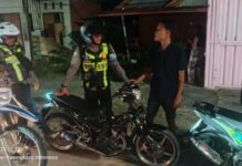 Satlantas Polres Pasangkayu Sikat 8 Motor Knalpot Brong dalam Razia Malam