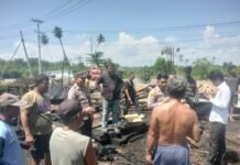 Polres Pasangkayu Sigap Tangani Kebakaran Mebel di Dusun Tura, Kerugian Ditaksir Capai Rp80 Juta