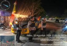 Patroli Malam Sat Samapta Polres Pasangkayu Perkuat Kamtibmas, Pastikan Situasi Tetap Aman dan Kondusif